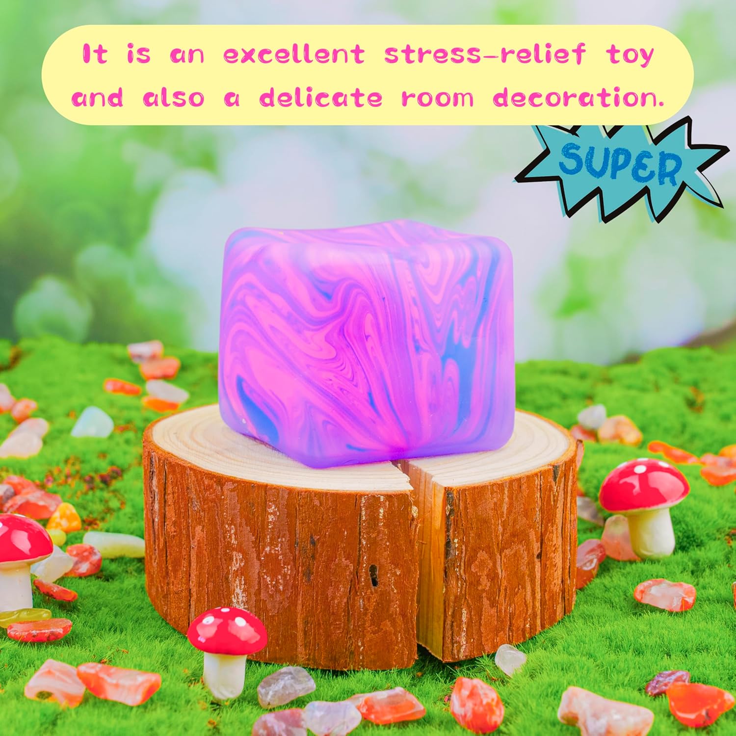 NeeDoh Nice Cube – Solid Squish – Pink & Blue - Image 6